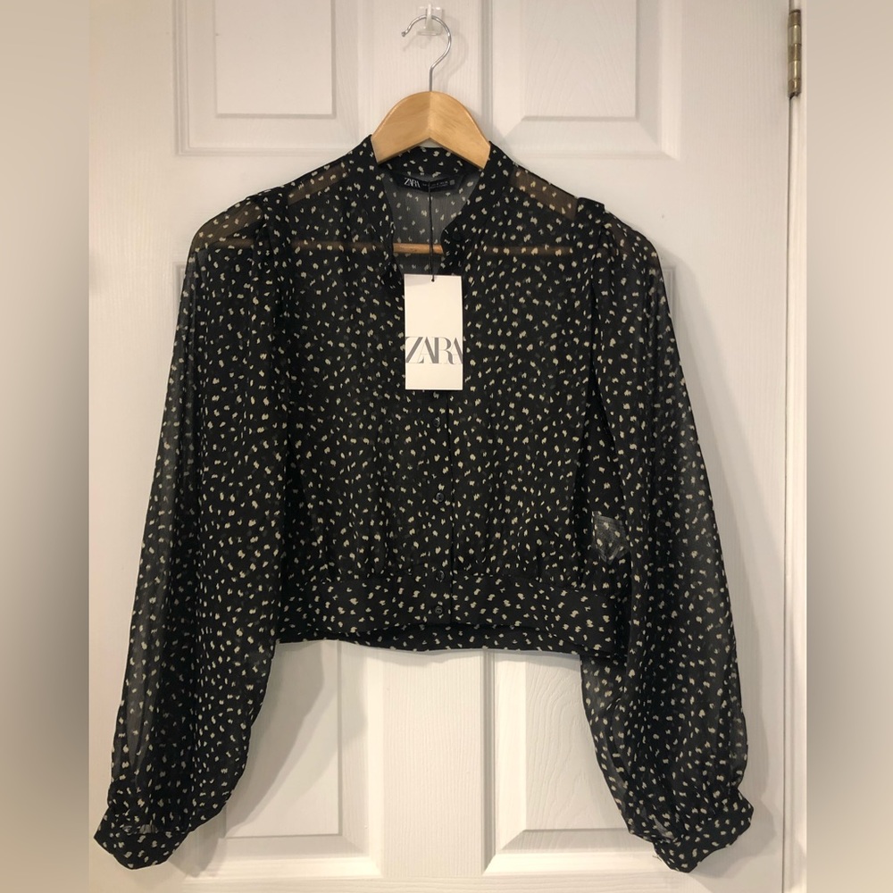 Zara BNWT cropped blouse